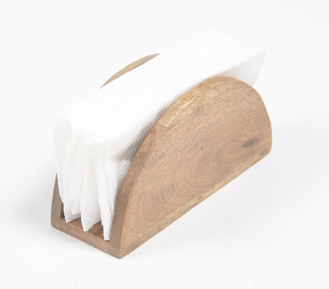 Classic Wooden Tissue Holder - Natural - VAQL101014108433