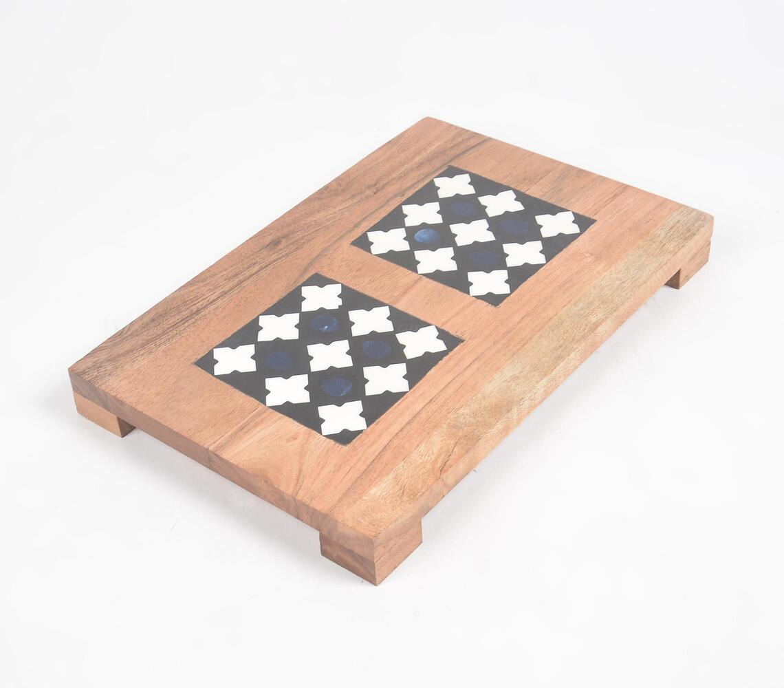 Portico Resin Detailed Mango Wood Chopping Board - Multicolor - VAQL101014110087