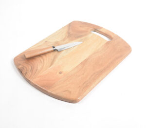 Stylish Raw Acacia Wood Chopping Board - Natural - VAQL101014126780
