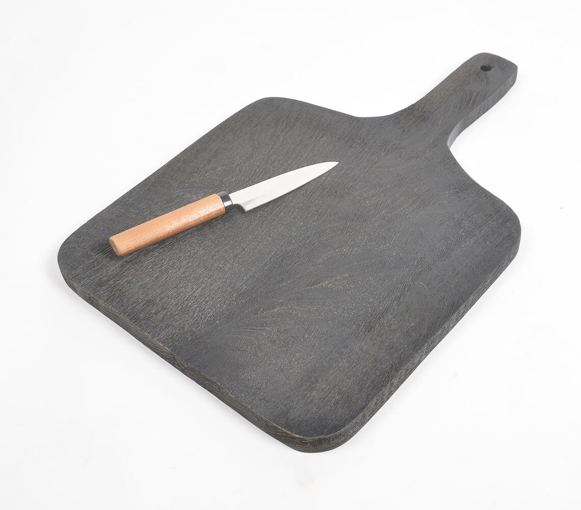Classic Black Mango Wood Chopping Board - Natural - VAQL101014126854