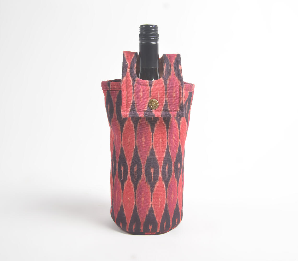 Ikat fabric wine Bottle bag - Multicolor - VAQL101014131961