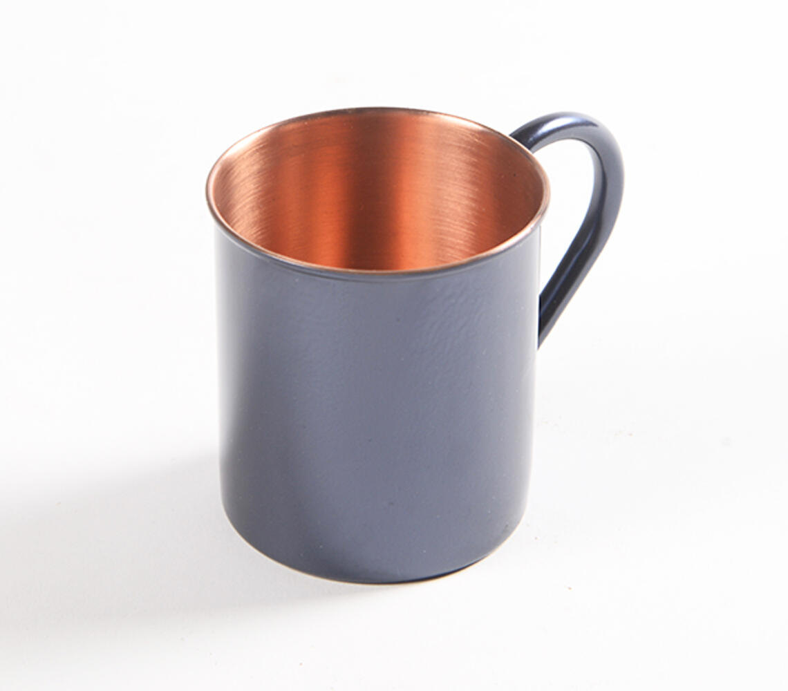 Enamelled Copper Mule Mug - Grey - VAQL10101470126