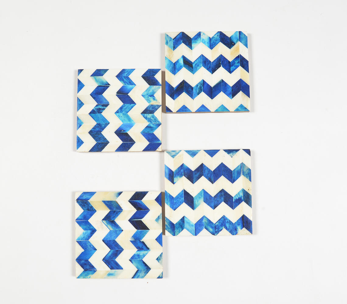 Chevron Bone Craft Coasters (set of 4) - Multicolor - VAQL10101473591