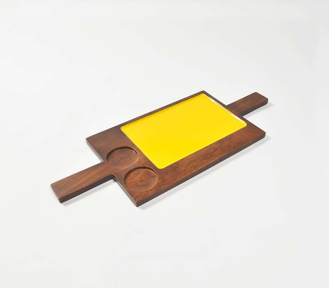 Colorblock chip & dip Platter - Yellow - VAQL10101477020