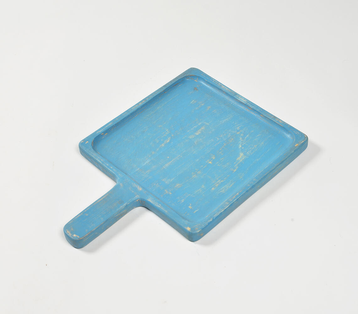 Distressed Blue Wooden Cheese board - Blue - VAQL10101477033