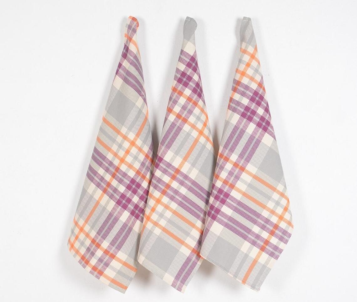 Yarn-Dyed Kitchen Towels (set of 3) - Multicolor - VAQL10101477906