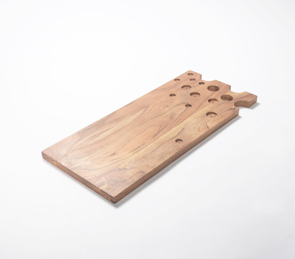 Hand Cut Acacia Wood Cheese Board - Natural - VAQL10101479734