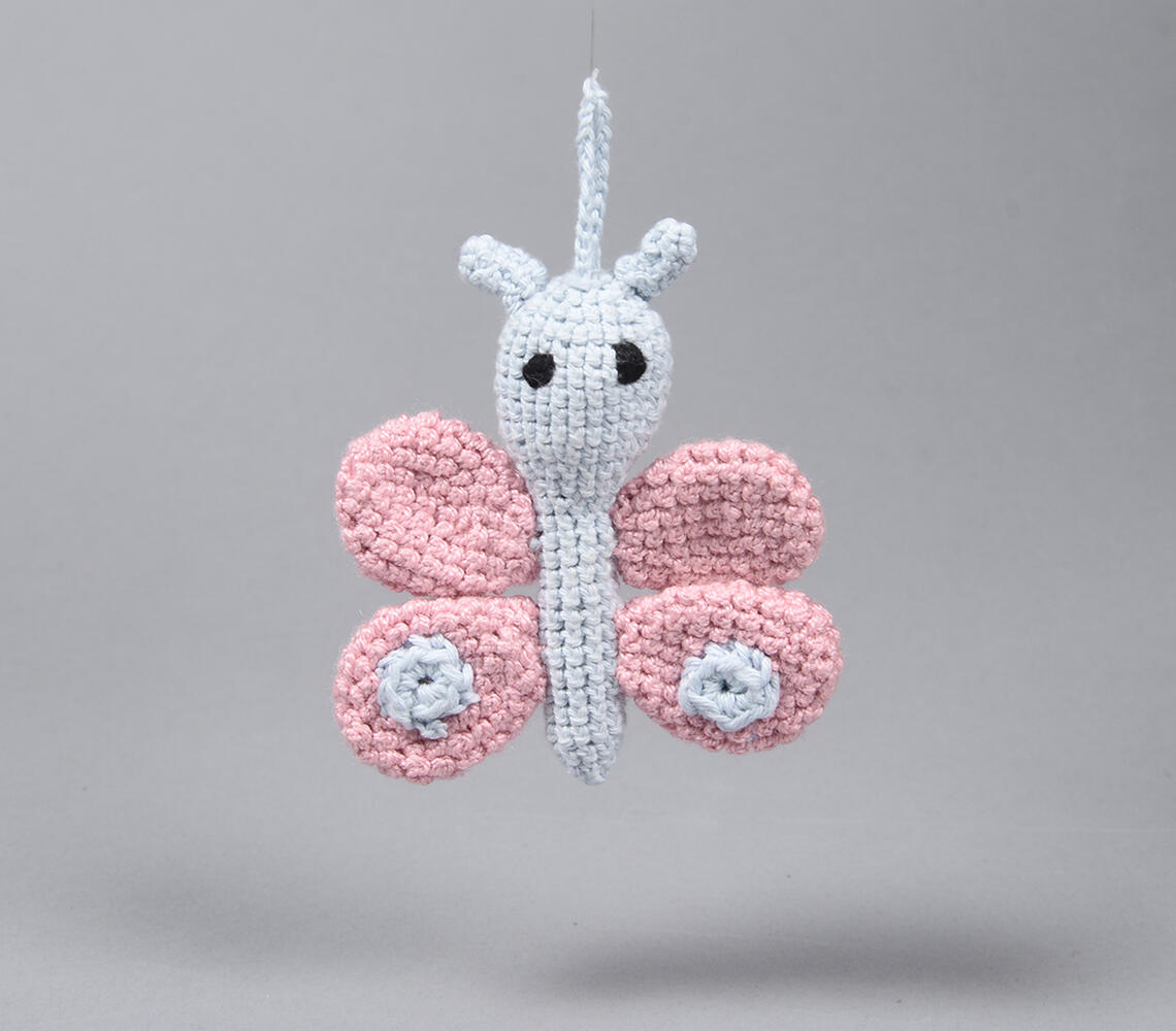 Hand Crochet Bee Soft Toy - Pink - VAQL10101688793