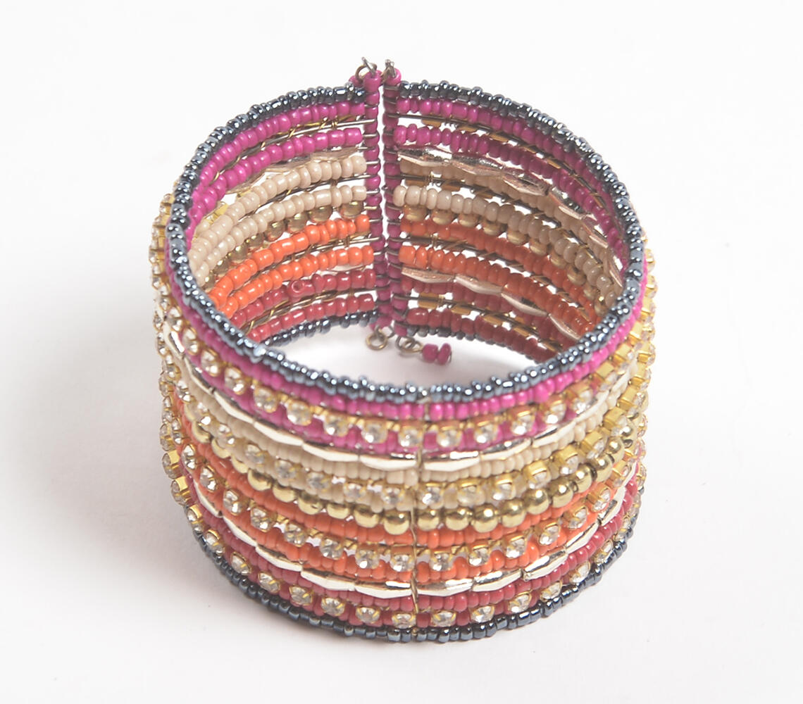 Colorpop Beaded & Stacked Bracelet - Gold - VAQL101018113722