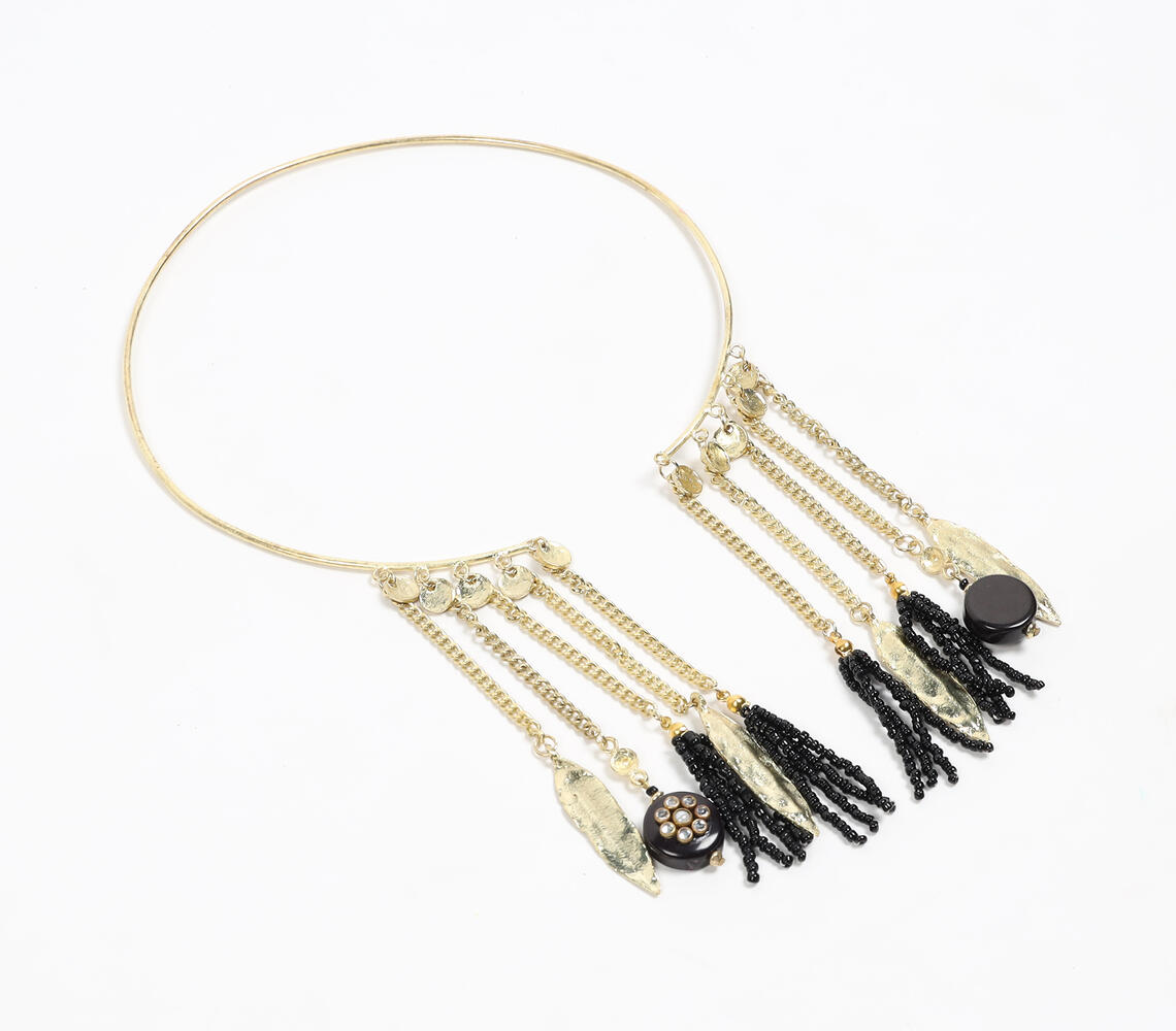 Bohemian Charms Noir Choker necklace - Gold - VAQL101018113872