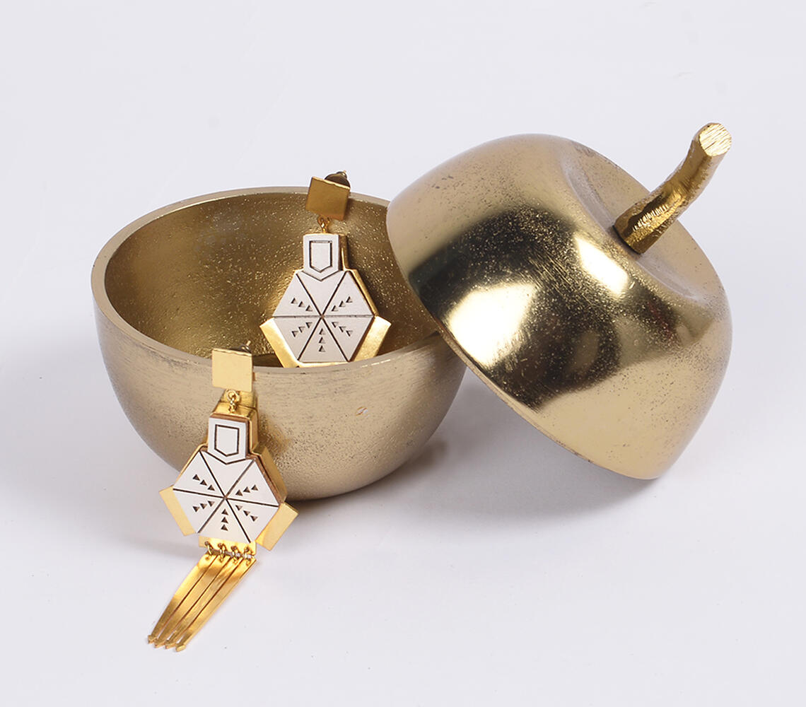 Handmade Aluminium Apple jewelry & Watch Box - Gold - VAQL10101877506