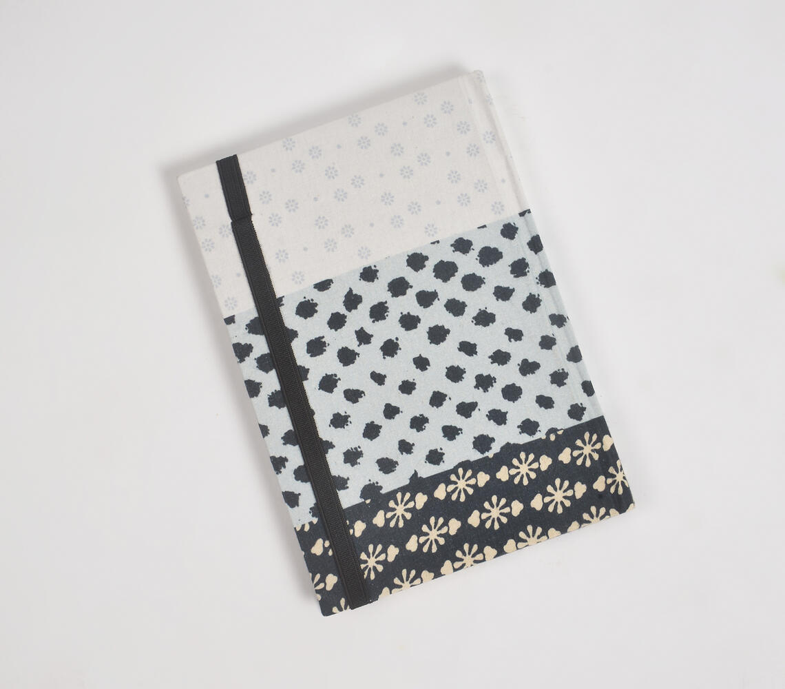 Monotone Printed Patchwork Fabric Diary_1 - Multicolor - VAQL101019105636