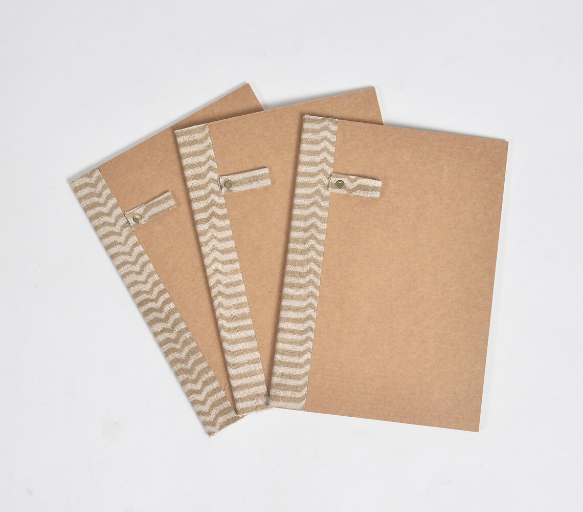 A5 Zero-Waste Paperback Upcycled Notebook - Off-White - VAQL101019108402