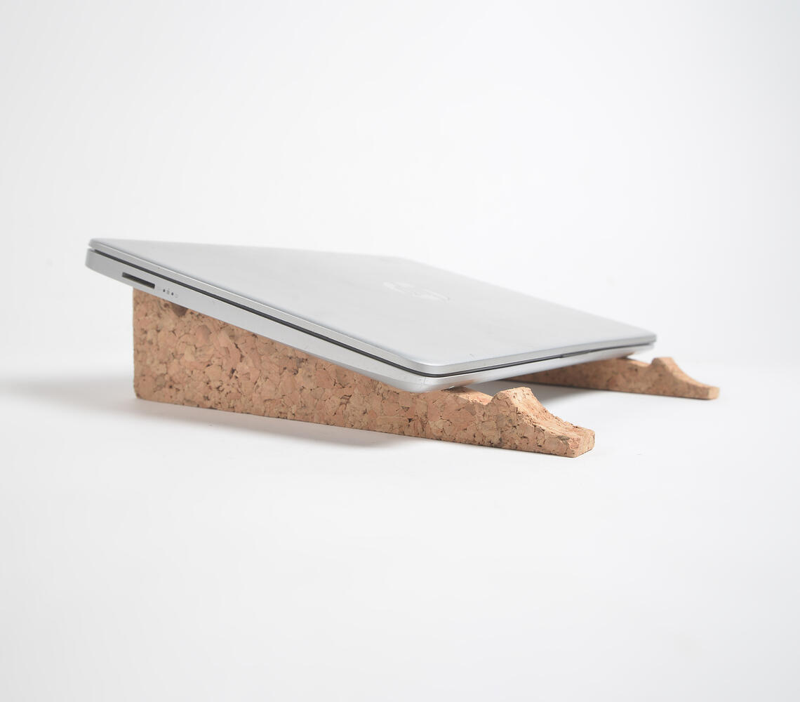 Solid Cork Laptop Stand Sticks (Pair) - Natural - VAQL101019110036