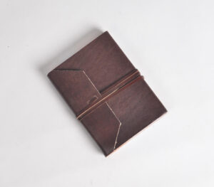 Marbled Edge Leather Diary - Brown - VAQL10101970855