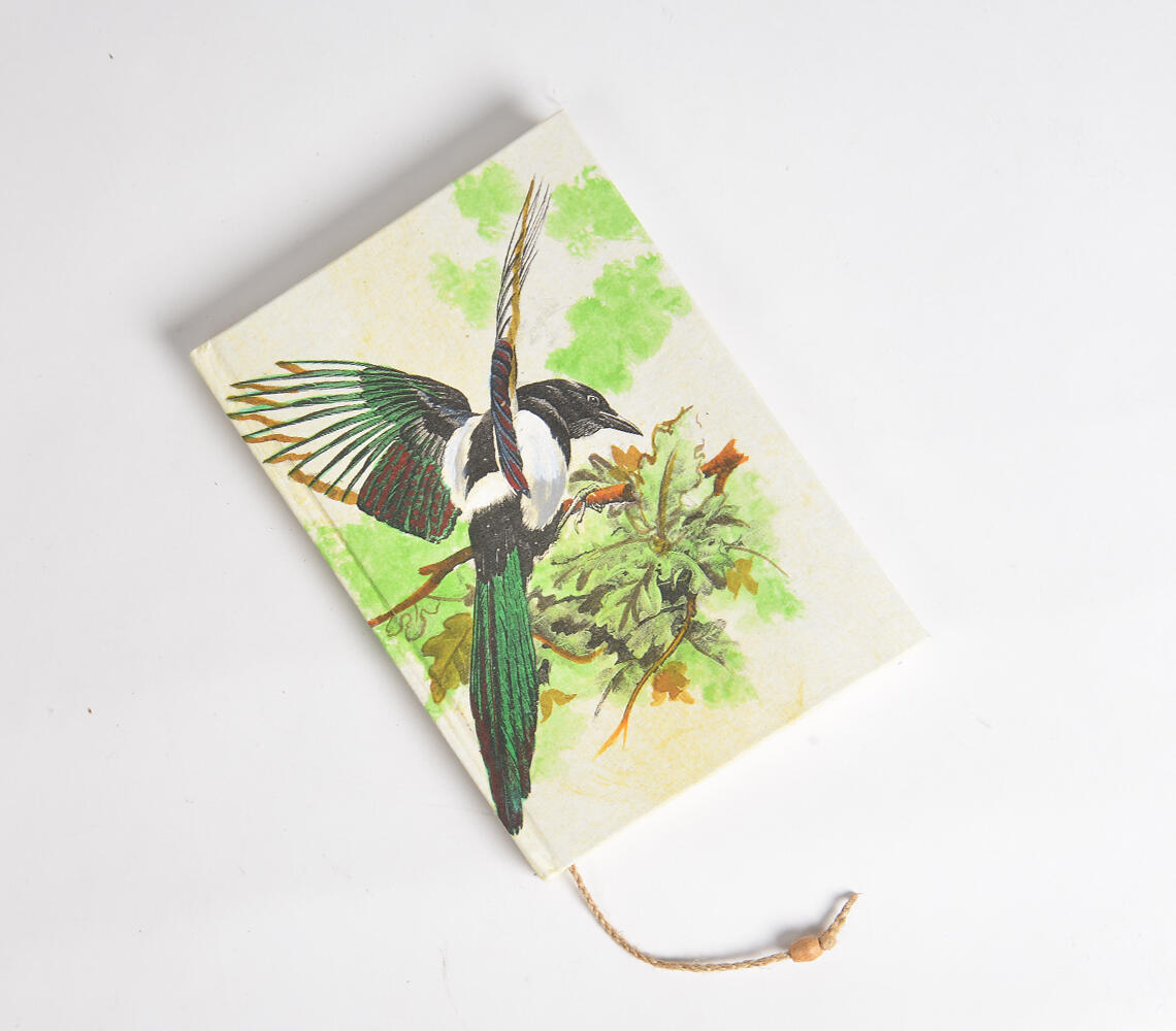 Hand Painted Bird Diary - White - VAQL10101970900