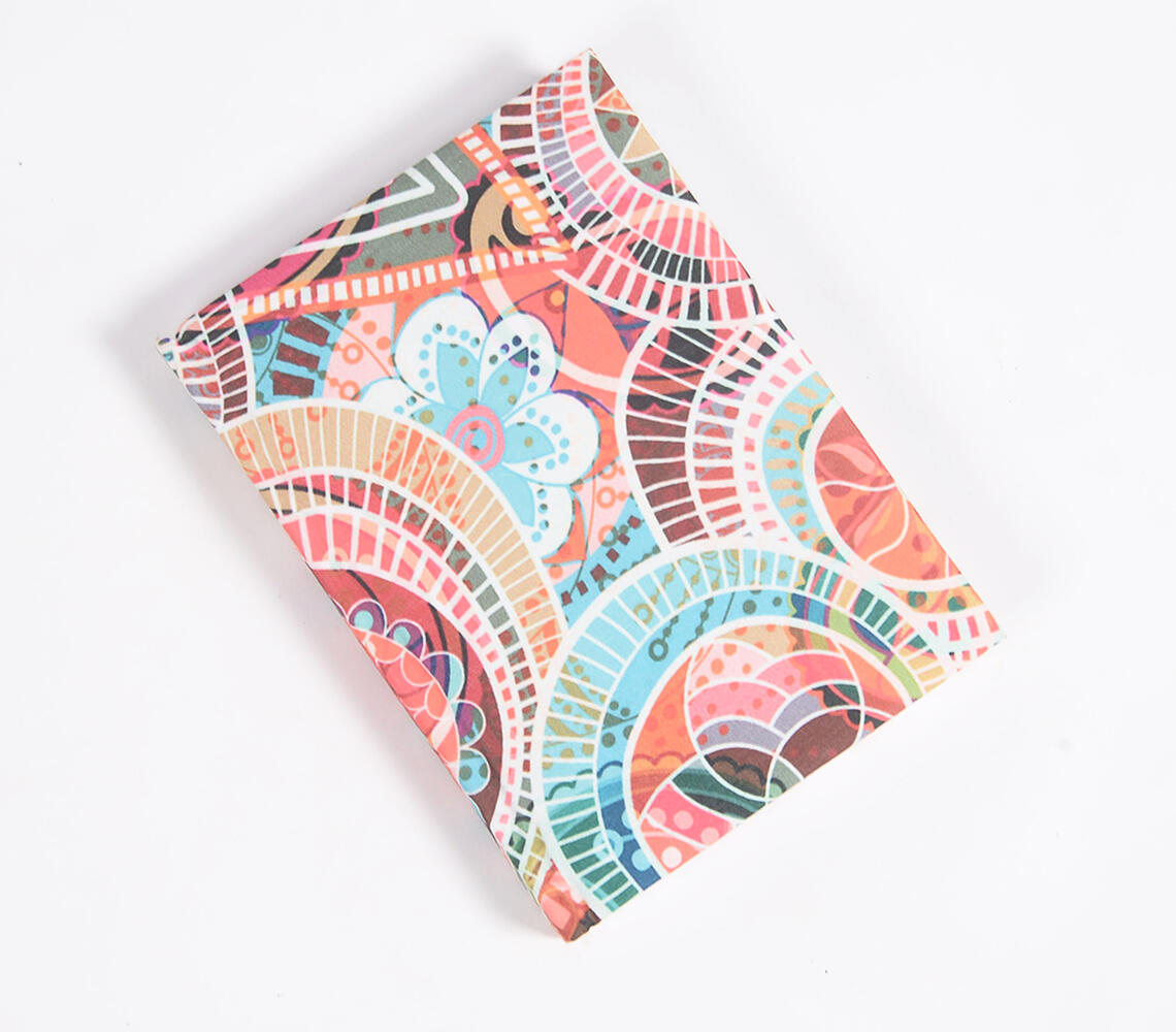 Hand Bound Repurposed Fabric Diary - Multicolor - VAQL10101975708