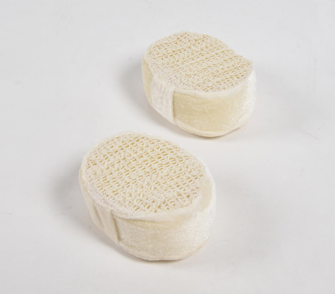 Natural Ramie Bath Scrubs With Sponges (set of 2) - Natural - VAQL101020131271