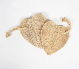 Heart-Shaped Jute Loofahs (Set of 2) - Natural - VAQL10102079833