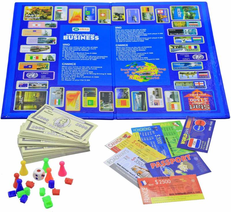 BROK International Business Game with Folding Board Game Set for Kids and Adults