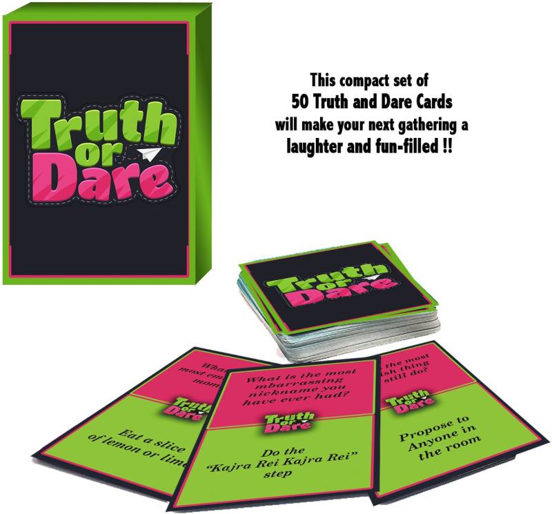 woodcraft Truth or Dare Card Game for Friends Couple and Family a Party Game  (Multicolor)