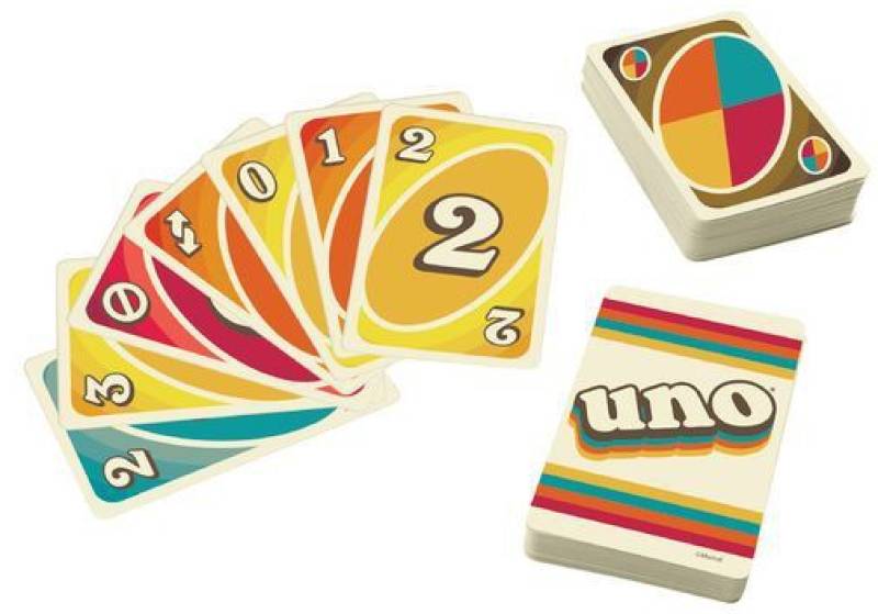 mattel GAMES UNO Iconic 1970s Card Game  (Multicolor)